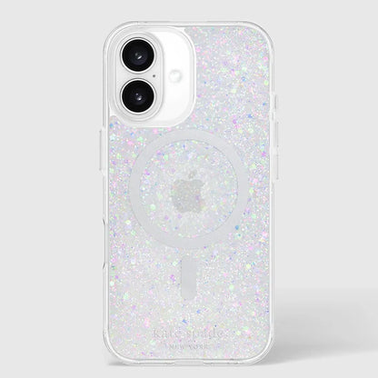 Kate Spade New York Apsauginis dėklas suderinamas su MagSafe – skirtas iPhone 16 (Stambūs blizgučiai)