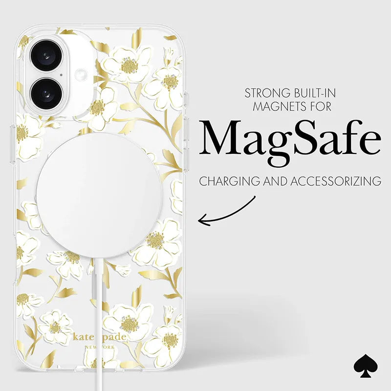 Kate Spade New York apsauginis „Gems“ MagSafe dėklas, skirtas iPhone 16 Plus (Saulėtos gėlės)