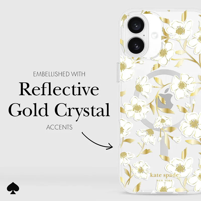 Kate Spade New York apsauginis „Gems“ MagSafe dėklas, skirtas iPhone 16 Plus (Saulėtos gėlės)
