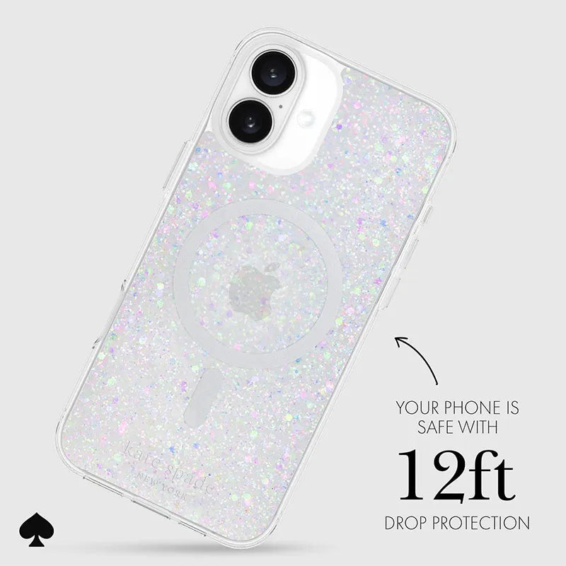 Kate Spade New York Apsauginis MagSafe dėklas – skirtas iPhone 16 Plus (stambus blizgučiai)