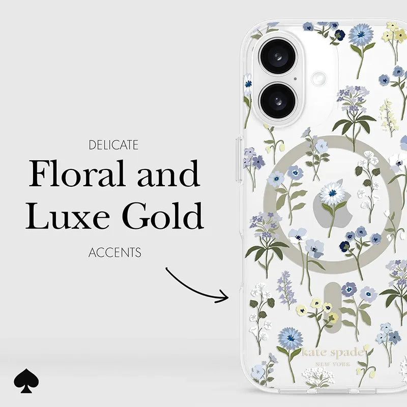 Kate Spade New York Apsauginis MagSafe – dėklas, skirtas „iPhone 16“ („Precious Bloom“)