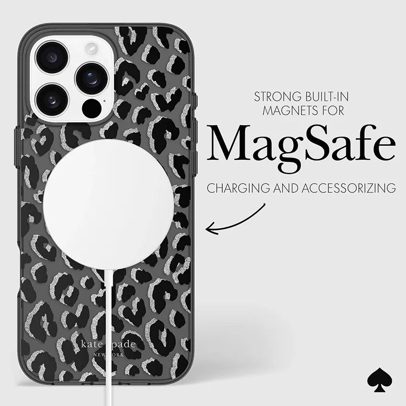 Kate Spade New York apsauginis „MagSafe“ dėklas, skirtas „iPhone 16 Pro Max“ (City Leopard)