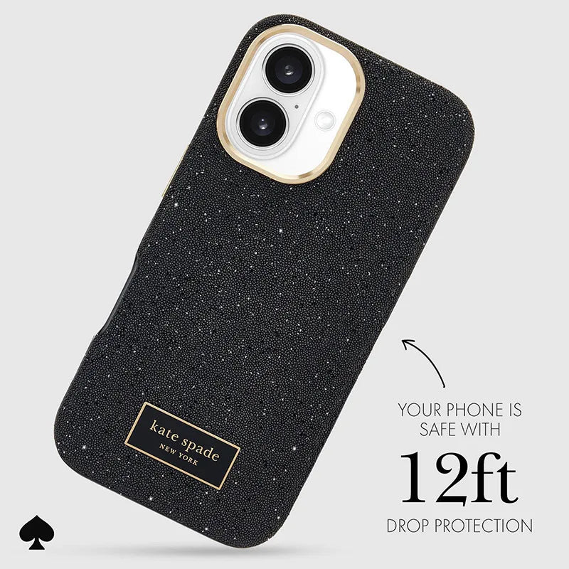 Kate Spade New York Crystal Pave MagSafe – „iPhone 16“ dėklas (Nightfall)