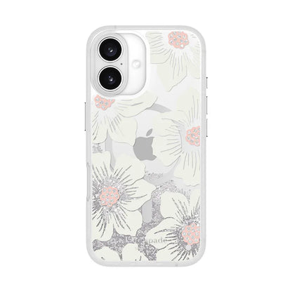 Kate Spade New York Liquid Glitter MagSafe - Dėklas, skirtas iPhone 16 (Hollyhock Floral)