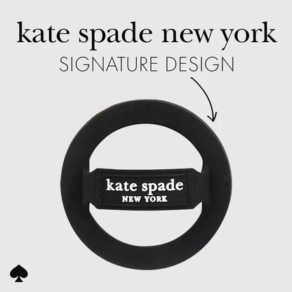 Kate Spade New York magnetinis laikiklis su kilpa - MagSafe pirštų laikiklis (juodas)
