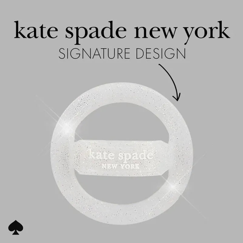 Kate Spade New York magnetinis žiedinis laikiklis – MagSafe piršto laikiklis ("The Sparkle Silver")