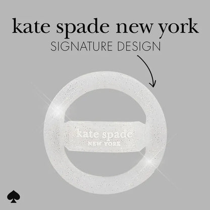 Kate Spade New York magnetinis žiedinis laikiklis – MagSafe piršto laikiklis ("The Sparkle Silver")