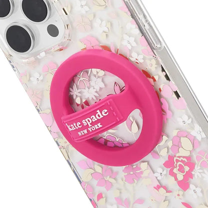 Kate Spade New York magnetinis žiedinis laikiklis – MagSafe pirštų laikiklis (Pom Pom Pink)