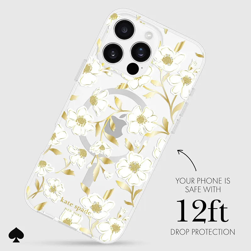 Kate Spade New York Protective Gems MagSafe – dėklas, skirtas iPhone 16 Pro Max (Sunshine Floral)