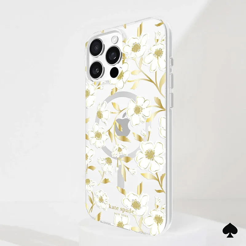 Kate Spade New York Protective Gems MagSafe – dėklas, skirtas iPhone 16 Pro Max (Sunshine Floral)