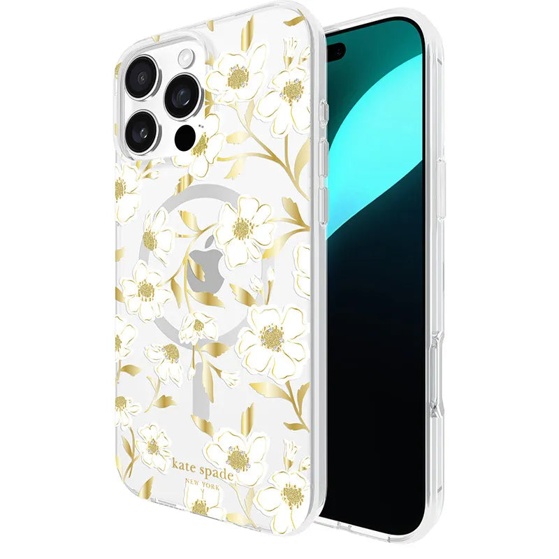 Kate Spade New York Protective Gems MagSafe – dėklas, skirtas iPhone 16 Pro Max (Sunshine Floral)