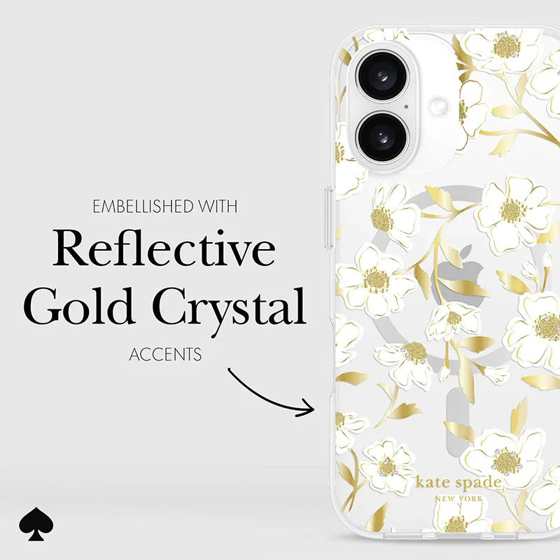 Kate Spade New York Protective Gems MagSafe – dėklas, skirtas „iPhone 16“ (Sunshine Floral)