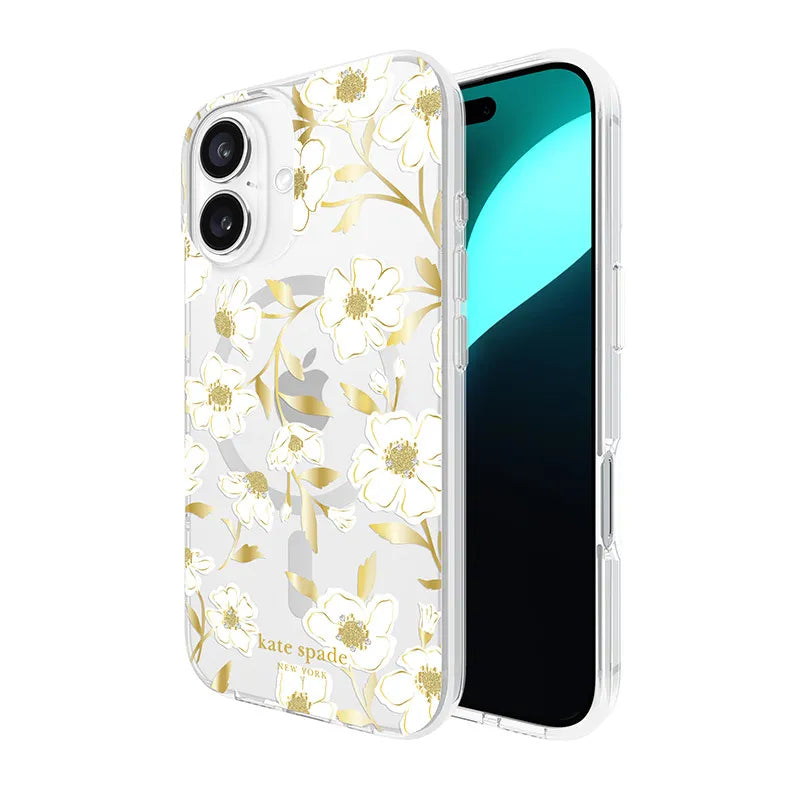 Kate Spade New York Protective Gems MagSafe – dėklas, skirtas „iPhone 16“ (Sunshine Floral)