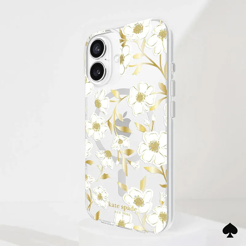 Kate Spade New York Protective Gems MagSafe – dėklas, skirtas „iPhone 16“ (Sunshine Floral)