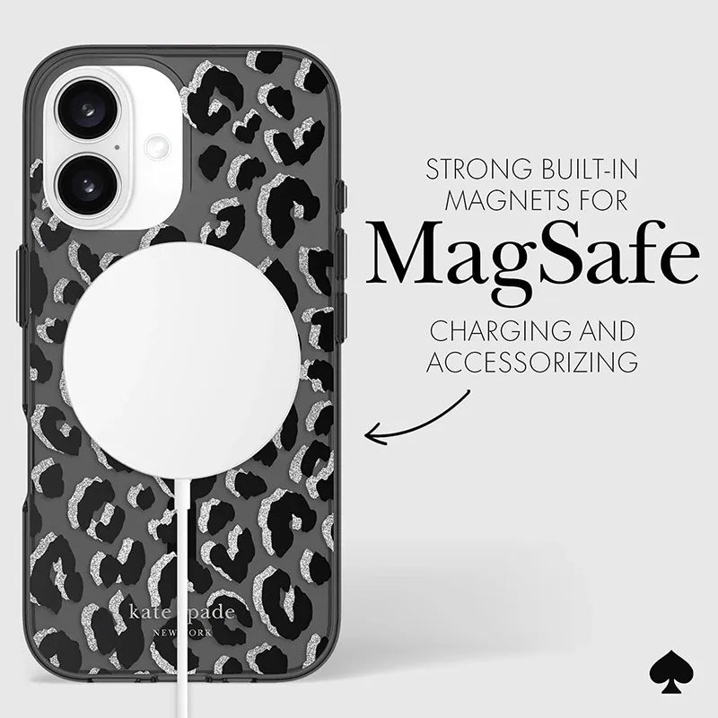 Kate Spade New York Protective MagSafe – dėklas iPhone 16 (City Leopard)