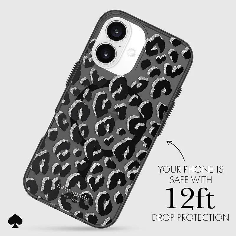 Kate Spade New York Protective MagSafe – dėklas iPhone 16 (City Leopard)