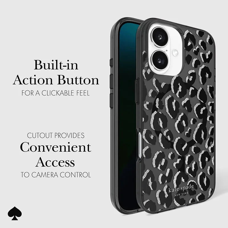 Kate Spade New York Protective MagSafe – dėklas iPhone 16 (City Leopard)