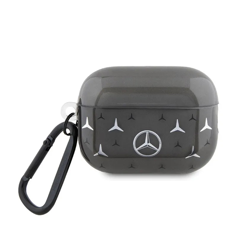 Mercedes didelio žvaigždės rašto „AirPods Pro 2“ dėklas (juodas)