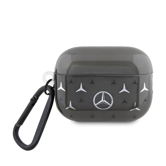 Mercedes didelio žvaigždės rašto „AirPods Pro 2“ dėklas (juodas)