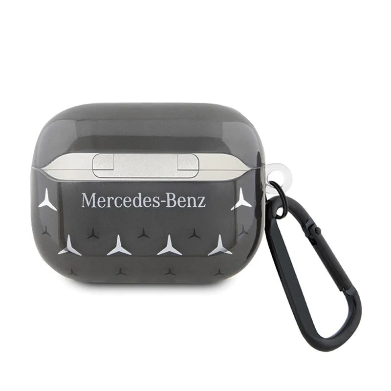 Mercedes didelio žvaigždės rašto „AirPods Pro 2“ dėklas (juodas)