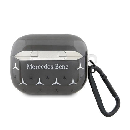 Mercedes didelio žvaigždės rašto „AirPods Pro 2“ dėklas (juodas)