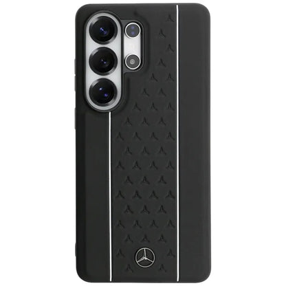 „Mercedes Laurel Leaves“ vertikalių dryžių „MagSafe“ dėklas, skirtas „Samsung Galaxy S26 Ultra“ (juoda/balta)