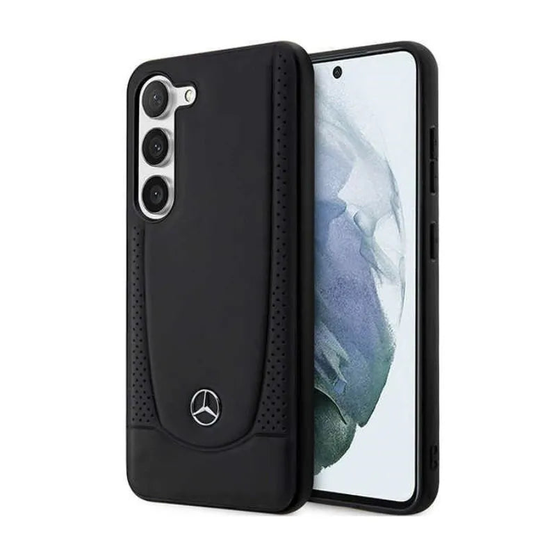 „Mercedes Leather Urban Line“ dėklas – Samsung Galaxy S23 FE (juodas)