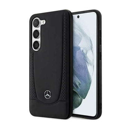„Mercedes Leather Urban Line“ dėklas – Samsung Galaxy S23 FE (juodas)