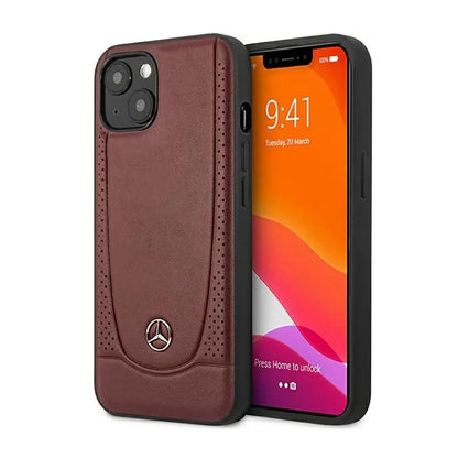 Mercedes Leather Urban Line – dėklas skirtas iPhone 14 Plus (raudonas)