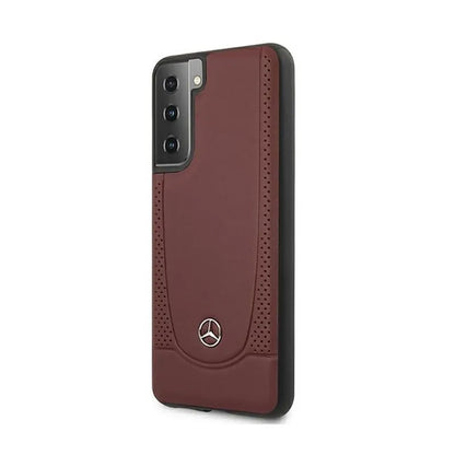 Mercedes Leather Urban Line – dėklas, skirtas „Samsung Galaxy S21+“ (raudonas)