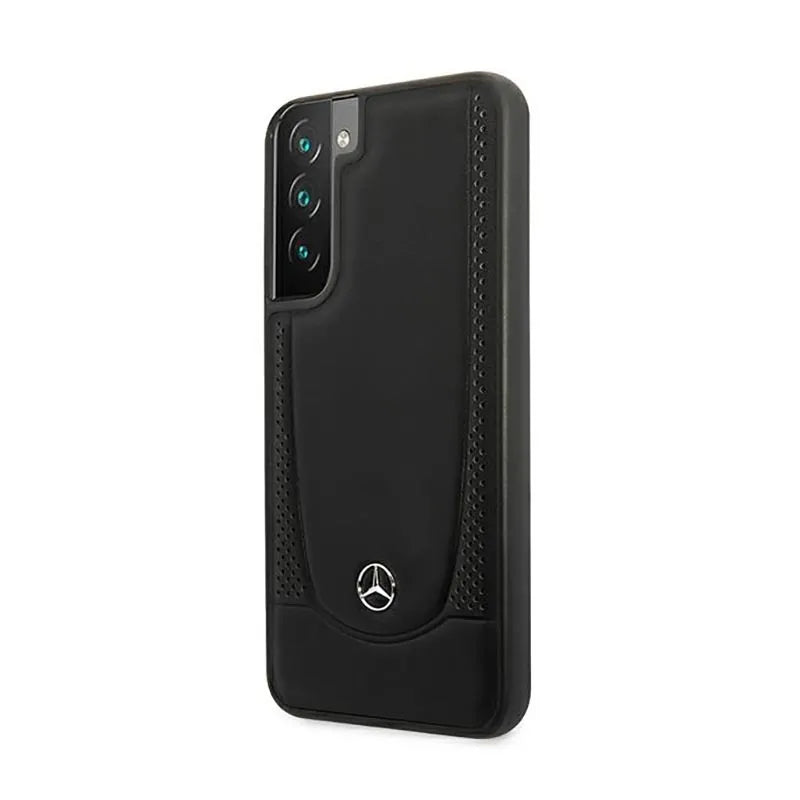 Mercedes Leather Urban Line – dėklas, skirtas Samsung Galaxy S22+ (juodas)