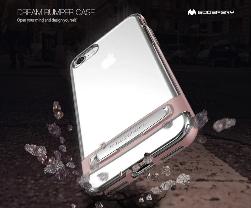 Mercury Dream Bumper – dėklas, skirtas „Samsung Galaxy S9“ su metaliniu stovu (auksinis)