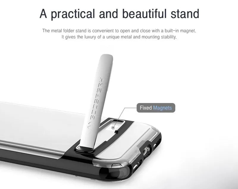 Mercury Dream Bumper – dėklas, skirtas „Samsung Galaxy S9“ su metaliniu stovu (auksinis)
