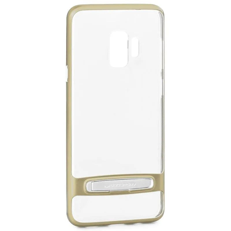 Mercury Dream Bumper – dėklas, skirtas „Samsung Galaxy S9“ su metaliniu stovu (auksinis)