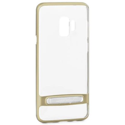 Mercury Dream Bumper – dėklas, skirtas „Samsung Galaxy S9“ su metaliniu stovu (auksinis)