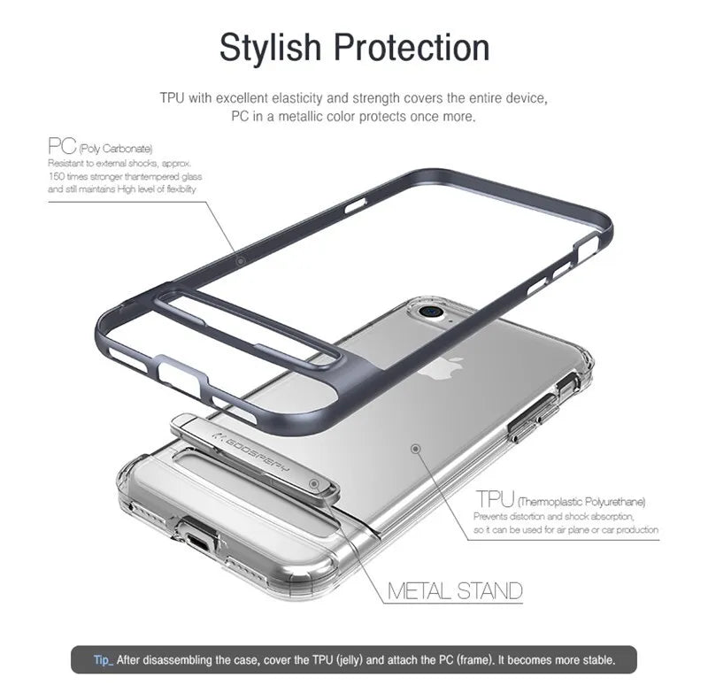 Mercury Dream Bumper – dėklas, skirtas „Samsung Galaxy S9“ su metaliniu stovu (auksinis)