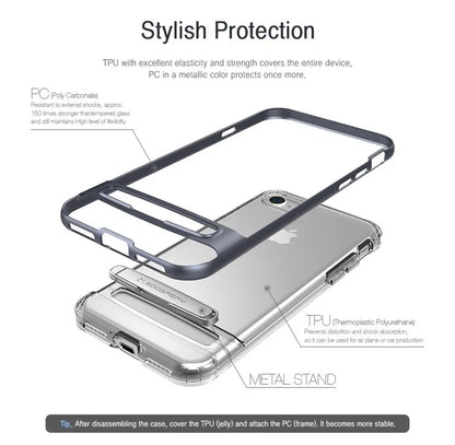 Mercury Dream Bumper – dėklas, skirtas „Samsung Galaxy S9“ su metaliniu stovu (auksinis)