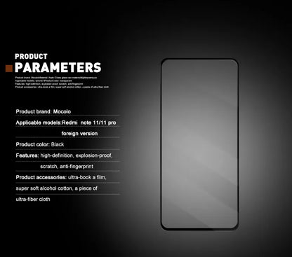 Mocolo 2.5D Full Glue Glass - Apsauginis stiklas, skirtas Xiaomi Redmi Note 11 Pro / Note 11 Pro Plus