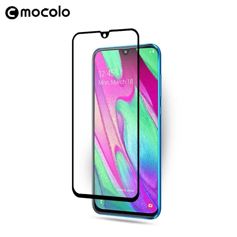 Mocolo 3D 9H Full Glue - visą ekraną dengianti ekrano apsauga, skirta Samsung Galaxy A40 (juoda)