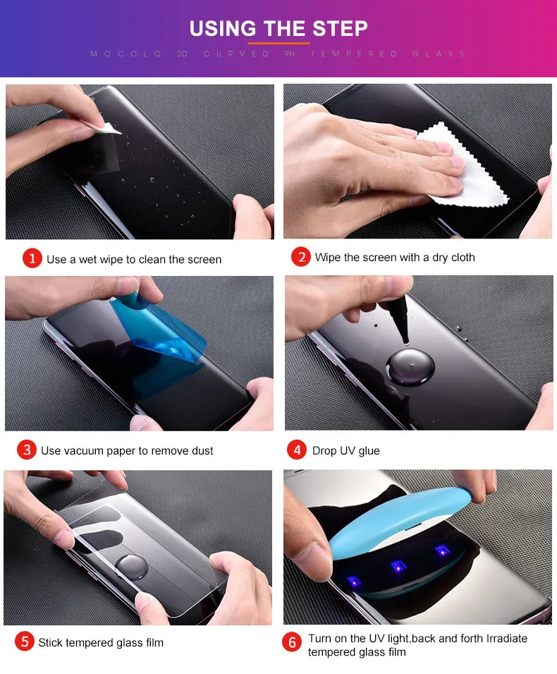Mocolo 3D UV stiklas – UV apsauginis viso ekrano stiklas Samsung Galaxy S22+