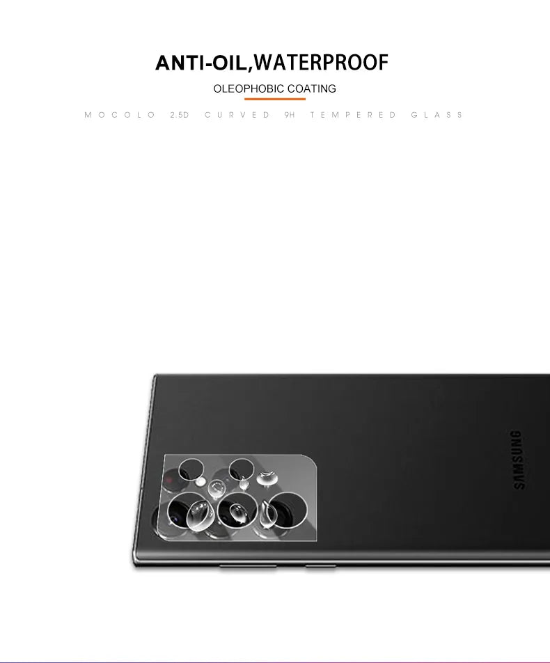 Mocolo Silk Camera Lens Glass - apsauginis stiklas, skirtas Samsung Galaxy S22 Ultra kameros lęšiui