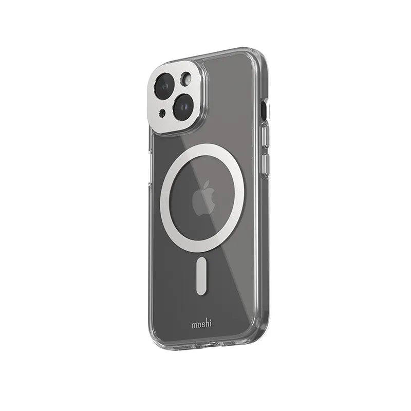 Moshi iGlaze MagSafe – dėklas iPhone 15 (Mėnulio sidabro spalva)