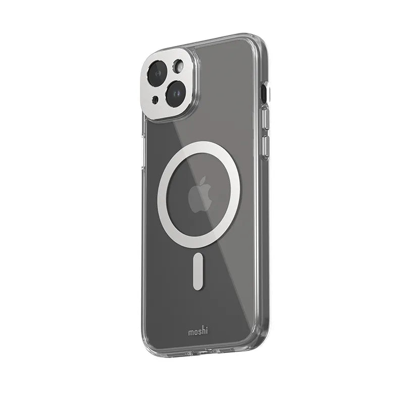 Moshi iGlaze MagSafe - Dėklas iPhone 15 Plus (Luna Silver)