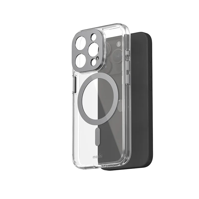 Moshi iGlaze MagSafe – dėklas „iPhone 15 Pro“ (Meteorite Gray)