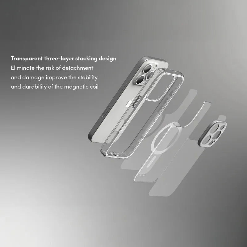 Moshi iGlaze MagSafe dėklas iPhone 16 Pro Max (Luna Sidabrinė)