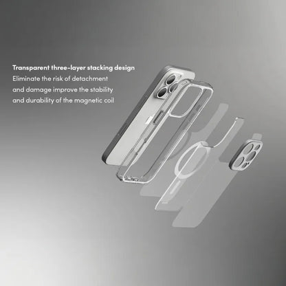 Moshi iGlaze MagSafe dėklas iPhone 16 Pro Max (Luna Sidabrinė)