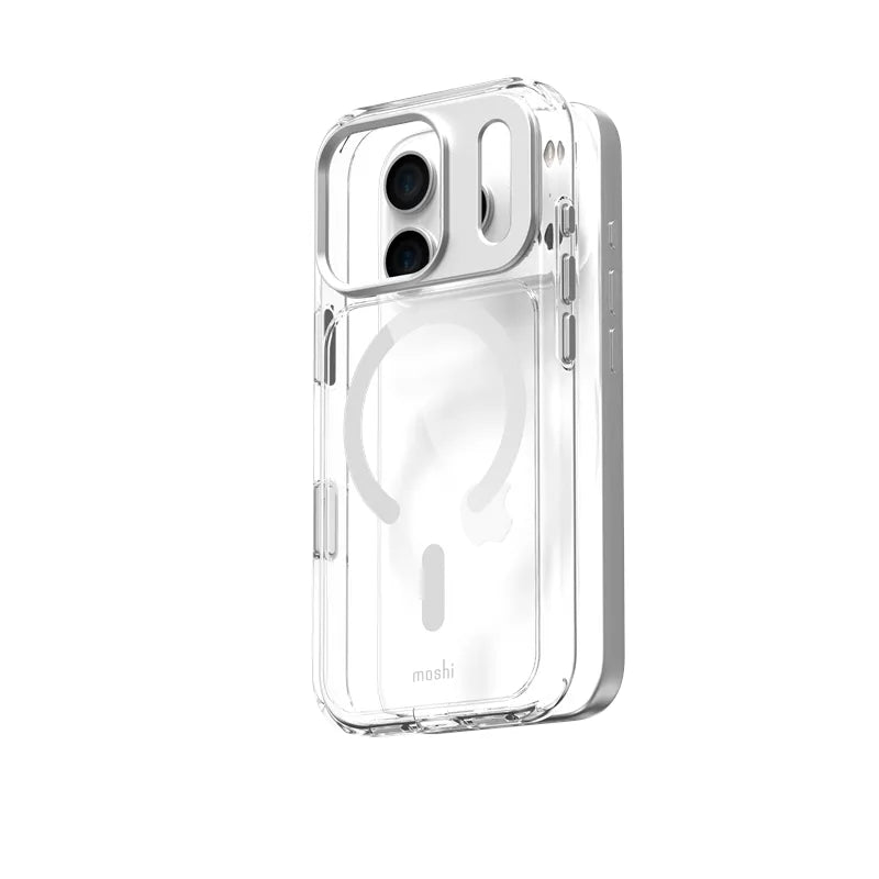 Moshi iGlaze MagSafe - Dėklas iPhone 17 Pro (Luna Silver)
