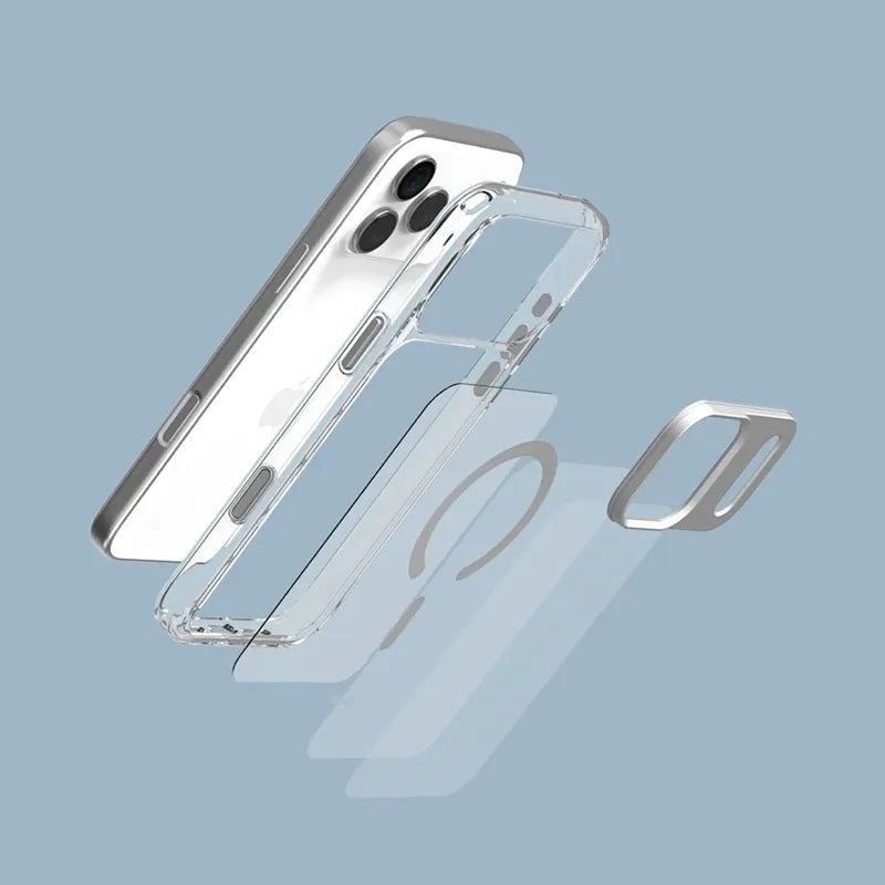 Moshi iGlaze MagSafe - Dėklas iPhone 17 Pro (Luna Silver)
