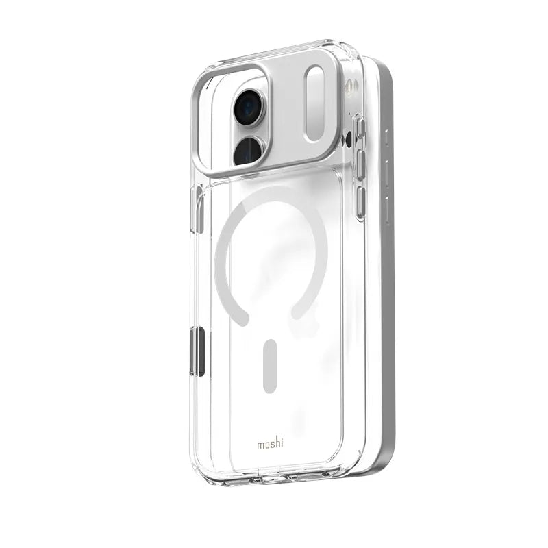 Moshi iGlaze MagSafe dėklas iPhone 17 Pro Max (Luna Silver)
