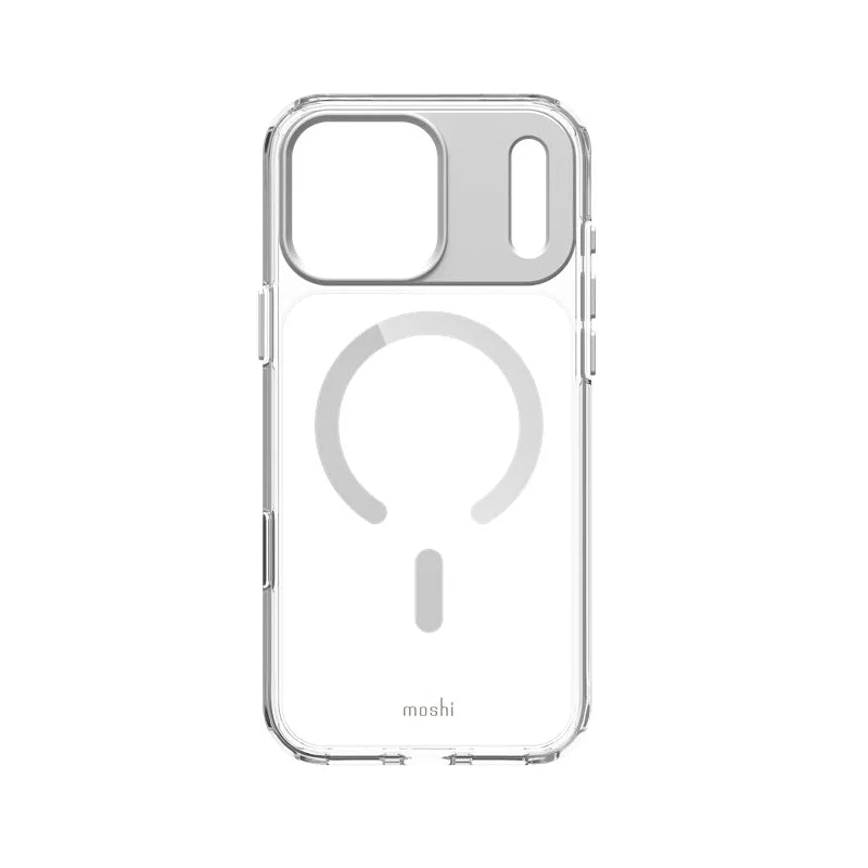 Moshi iGlaze MagSafe dėklas iPhone 17 Pro Max (Luna Silver)